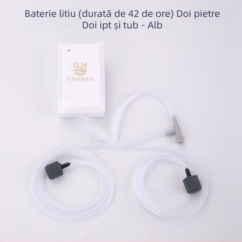 Pompa de oxigen pentru acvariu – portabilă, alimentare DC, 118 g, marca Chuangqimei