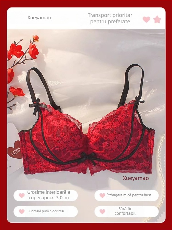 Set de lenjerie intimă – cupe 3/4, închidere la spate cu patru rânduri de cârlige, bretele fixe duble, material nylon