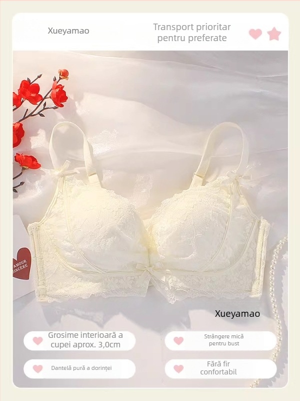 Set de lenjerie intimă – cupe 3/4, închidere la spate cu patru rânduri de cârlige, bretele fixe duble, material nylon