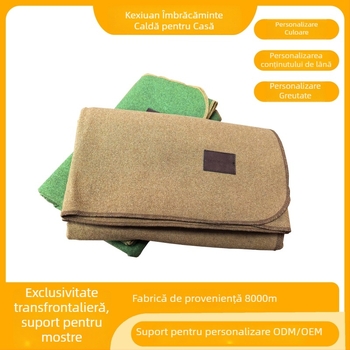 Pătură din lână, 80% conținut de lână, greutate 300–499 g, pentru toate sezoanele, Personalizare disponibilă