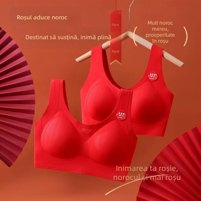 Set de lenjerie pentru mireasă, fără sârmă, cupe 3/4, cupe modelate subțiri, stil top, material nylon