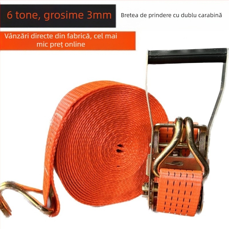 6t Întinzător de cablu pentru camion, manual, greu, fără sudură, tensionator de curea