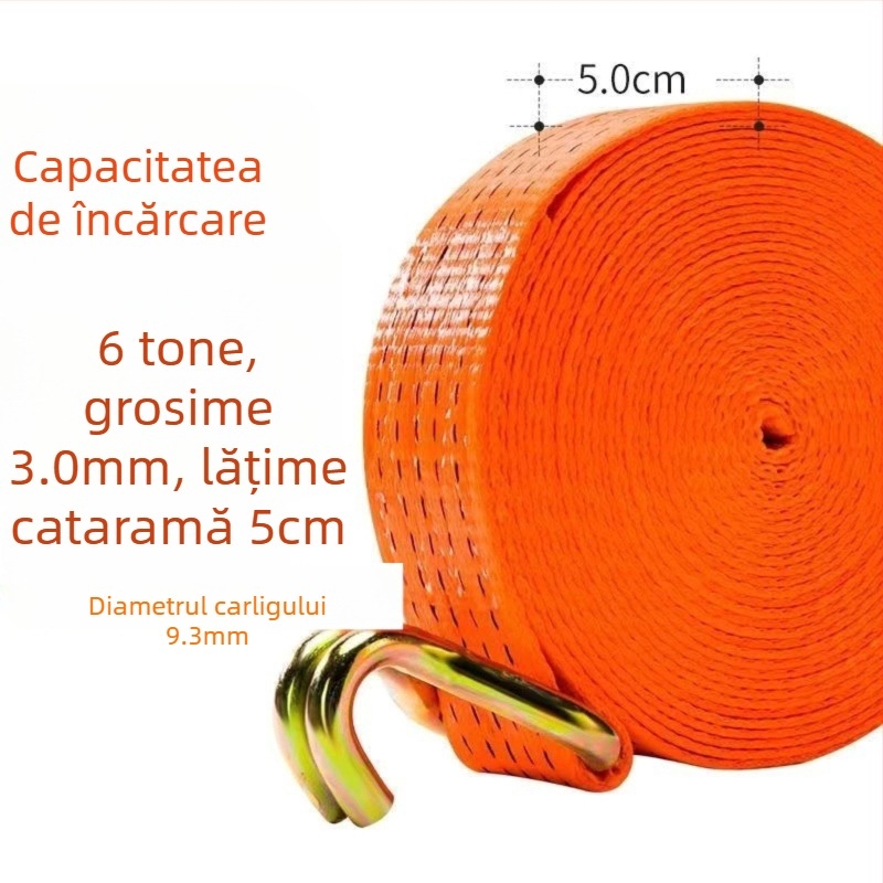 6t Întinzător de cablu pentru camion, manual, greu, fără sudură, tensionator de curea