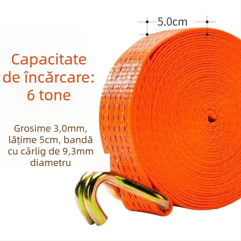 6t Întinzător de cablu pentru camion, manual, greu, fără sudură, tensionator de curea