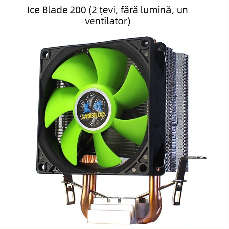 Cooler procesor Ice Tower 600, 6 țevi din cupru pentru transfer termic, îmbinare cupru-aluminiu, lagăr hidraulic, funcționare silențioasă, 2000 RPM