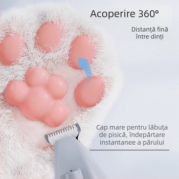 Mașină electrică de tuns blana la lăbuțele pisicii — instrument de îngrijire a animalelor de companie