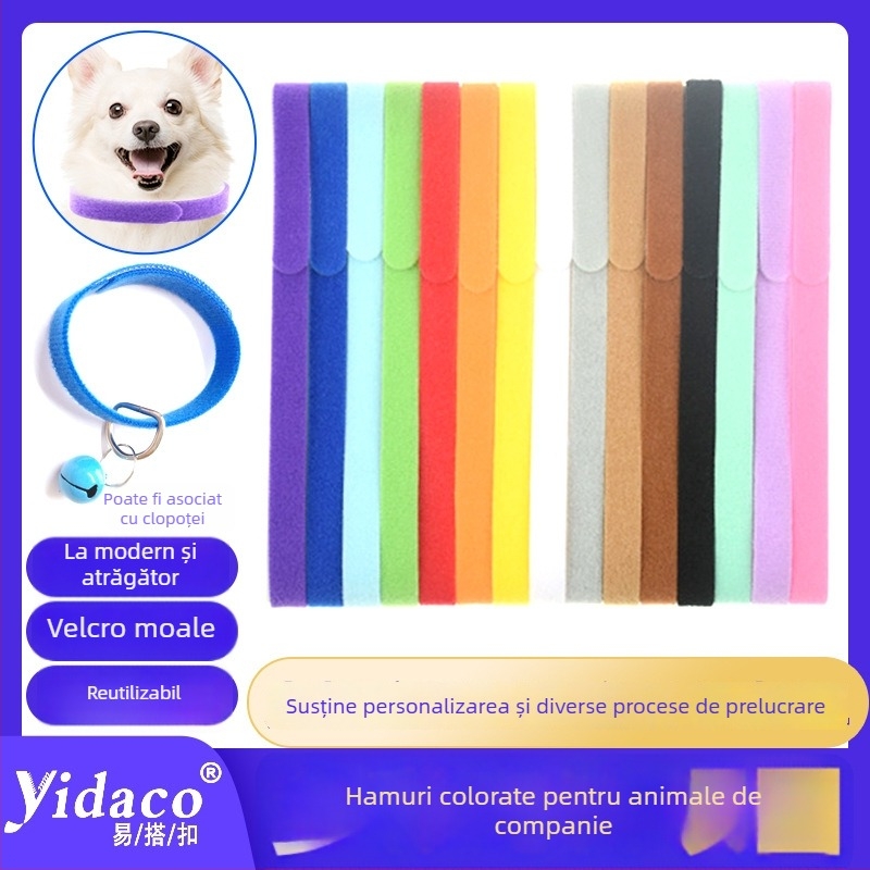 Guler de câine cu Velcro pentru identificare — Tip: Velcro Strap; Material: Nailon; Amestec: Nailon + Poliester; Brand: Easy Buckle; Destinat pentru curele, legături și utilizare industrială