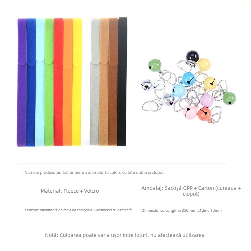 Guler de câine cu Velcro pentru identificare — Tip: Velcro Strap; Material: Nailon; Amestec: Nailon + Poliester; Brand: Easy Buckle; Destinat pentru curele, legături și utilizare industrială