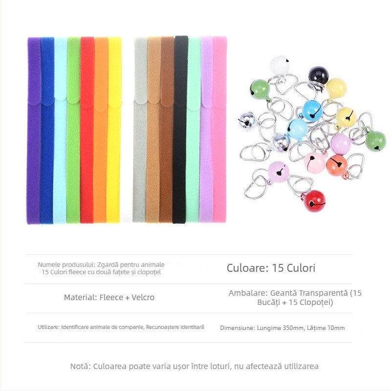 Guler de câine cu Velcro pentru identificare — Tip: Velcro Strap; Material: Nailon; Amestec: Nailon + Poliester; Brand: Easy Buckle; Destinat pentru curele, legături și utilizare industrială