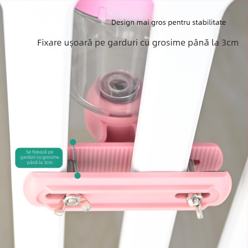 Pahar de apă suspendat pentru gardul câinelui – PP material, marca Tiger Tago, etichetă privată licențiată, accesorii pentru animale de companie