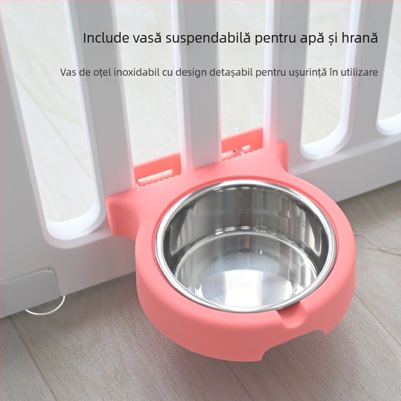 Pahar de apă suspendat pentru gardul câinelui – PP material, marca Tiger Tago, etichetă privată licențiată, accesorii pentru animale de companie