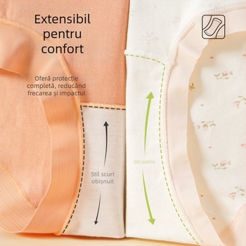 Chiloți de maternitate din bumbac, material principal din bumbac, talie joasă, susținere a abdomenului, respirabil