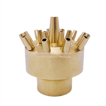 Duza din alamă, neinreglabilă, cu trei straturi, pentru fântâni și peisaje cu apă