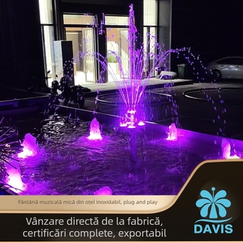 Davis Fântână Muzicală – pulverizare combinată, 220V, potrivită pentru parcuri, curți, piscine și piețe