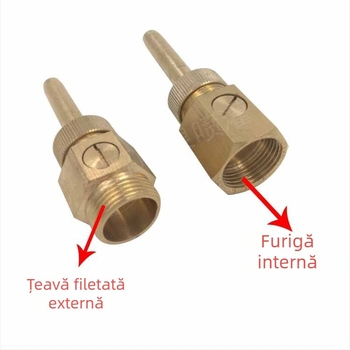 Duza de fântână programabilă — alamă, cu supapă, jet direct universal, jet pur, Meihuan