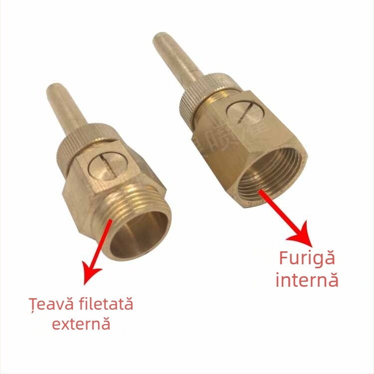 Duza de fântână programabilă — alamă, cu supapă, jet direct universal, jet pur, Meihuan