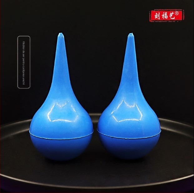 Unealtă de curățare a urechii cu vârf moale pentru umflarea biluțelor în urechi și vârf dur pentru umflarea baloanelor, curățarea canalului auditiv, pompă de aer