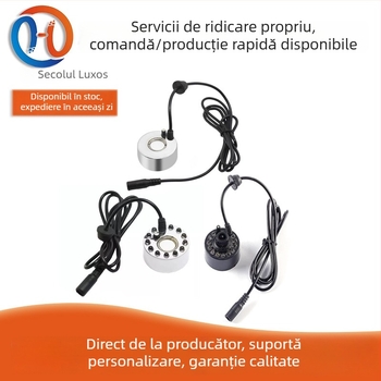 Umidificator ultrasonic ceață cu duză de un singur cap, iluminare LED, alimentare standard, fântână decorativă rockery pentru bonsai – Luxury century