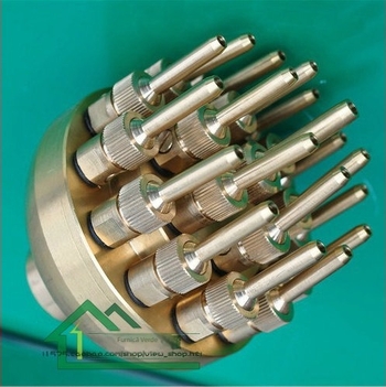 Duză reglabilă din alamă cu model de floare în trei straturi și coloană florală pentru peisaje acvatice (conexiune prin filet interior, 20°C, 5 kg, apă)