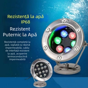 Lumină subacvatică LED IP68 Model YX-SDD DC24V 3/6/9/12 LED-uri 1440 lm