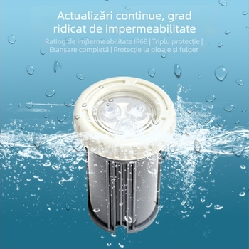 Lumină submersibilă LED pentru piscină, încastrată, RGB, 12V, IP68, 3 LED, 360 lm, unghi fascicul 30°