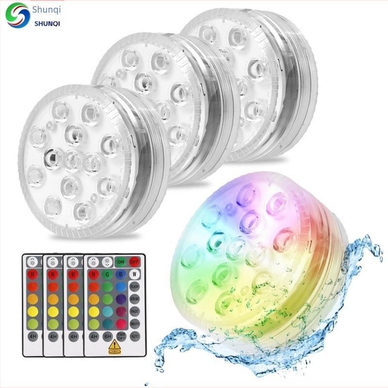 Lumină LED subacvatică magnetică pentru piscină, cu telecomandă, 13 LEDuri, IP68, reglabilă luminozitatea, model SG003, certificare CE