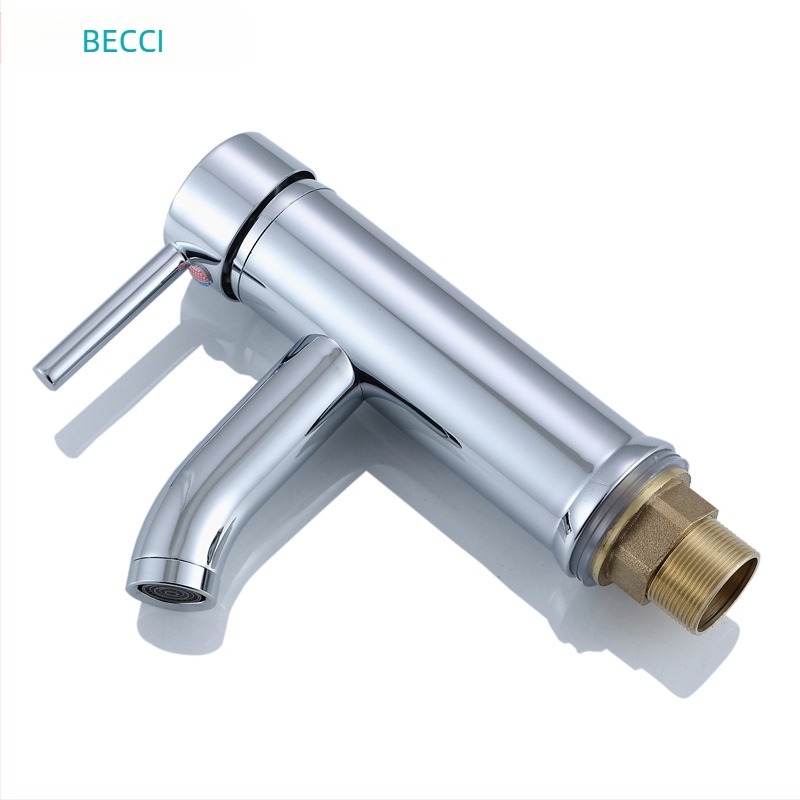 Robinet de chiuvetă din oțel inoxidabil – amestec apă caldă și rece, instalare în picioare, deschidere prin ridicare, disc ceramic, model 1708