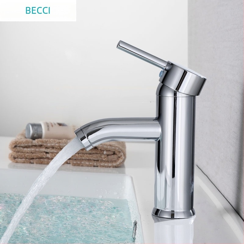 Robinet de chiuvetă din oțel inoxidabil – amestec apă caldă și rece, instalare în picioare, deschidere prin ridicare, disc ceramic, model 1708