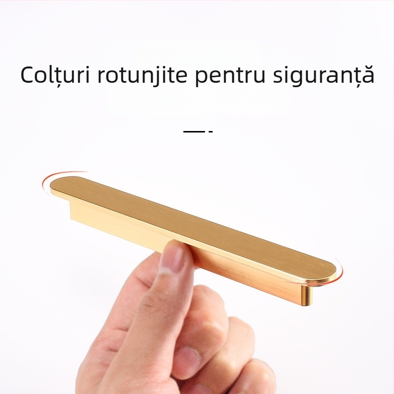 Mâner pentru garderobă - aliaj de aluminiu, turnare la presiune, stil modern minimalist, model 8812