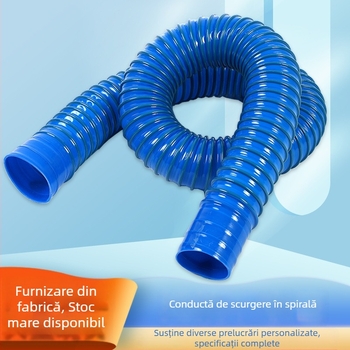 Conductă de scurgere pentru chiuveta de baie, în formă de S, material PVC, fitinguri filetate pentru furtun, stil modern minimalist
