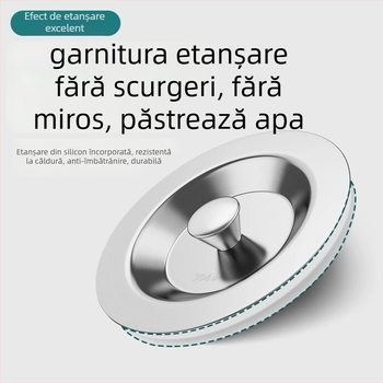 Dop de scurgere pentru chiuvetă cu filtru, oțel inoxidabil 304, brand The First Force