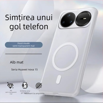Carcasă TPU Huawei nova15 Pro, finisaj mat cu textură nisipoasă, prindere magnetică și protecție anti-cadere