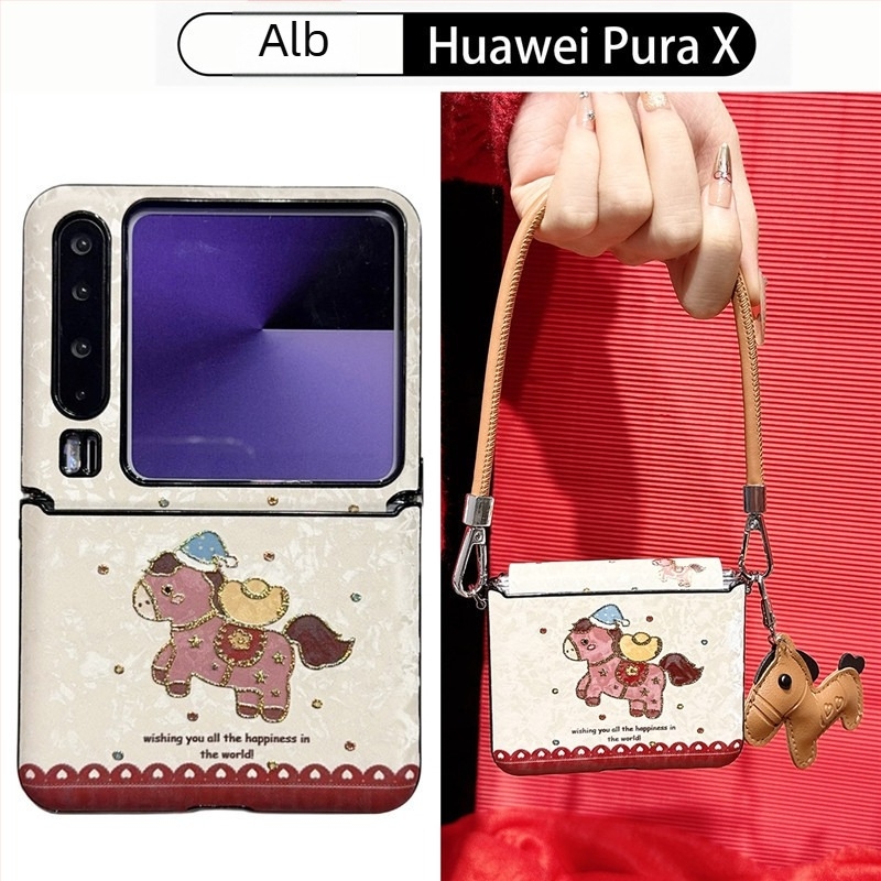 Husă Huawei Nova Flip cu suport, stil drăguț și lux, Material TPE, Prelucrare mecanică, Protecție la căderi