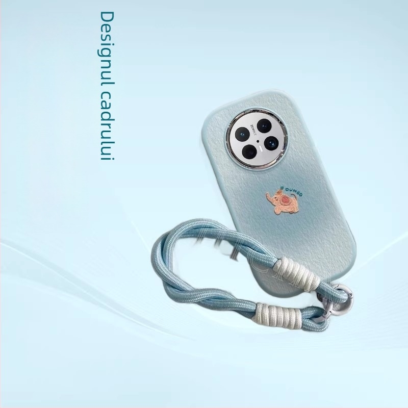 Husă Huawei Mate70 cu elefănțel în stil pictură în ulei, design desen animat, imprimare acrilică