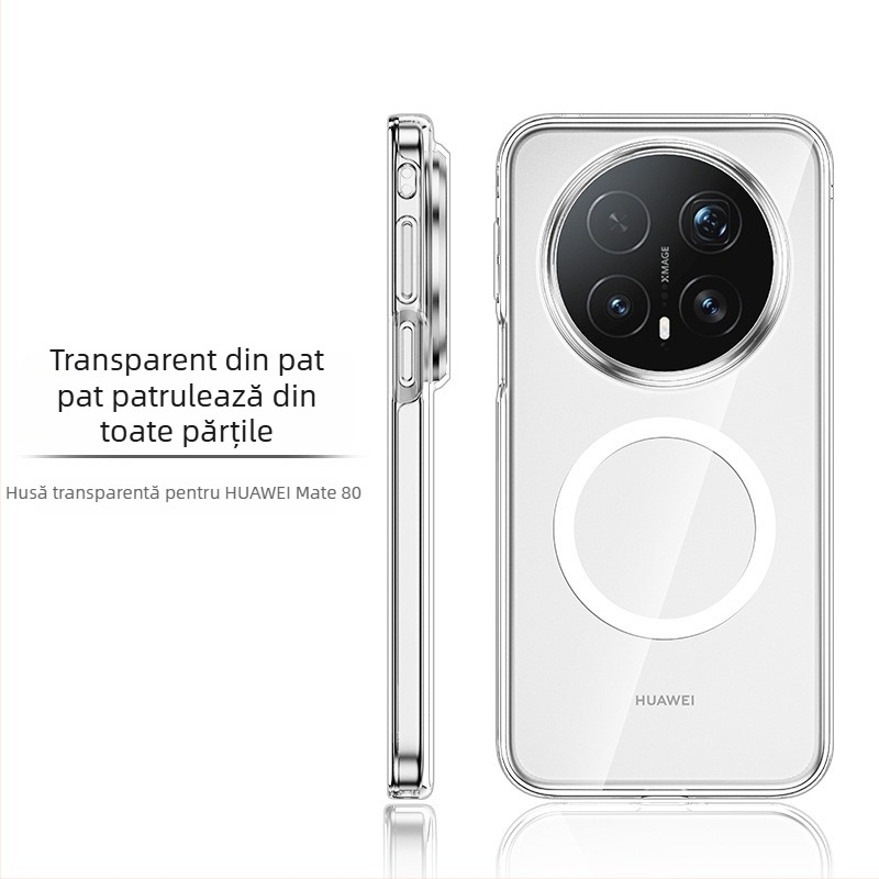 Husă de protecție Huawei Mate80RS, Material PVC, Presare la cald, Protecție anti-cădere, Aderență magnetică puternică