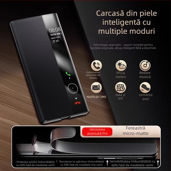 Carcasă flip din piele pentru Huawei Mate70 Pro, cu închidere magnetică