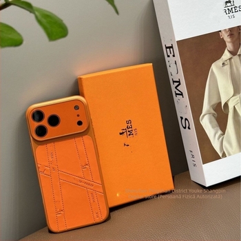 Carcasă din TPU portocalie pentru iPhone 17 Pro și iPhone 17 Pro Max – protecție totală, textură embosată, anti-cadere