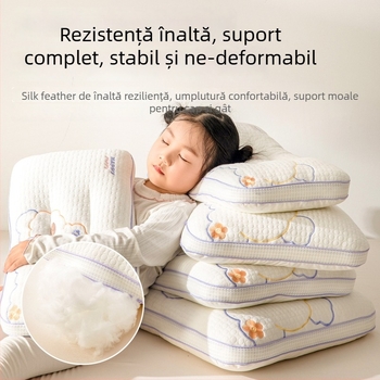 Pernă cervicală pentru copii - dreptunghiulară, umplutură din fibre de poliester, husă poliester, pentru copii, greutate 0,55–1,0 kg
