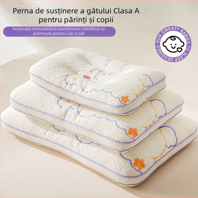 Pernă cervicală pentru copii - dreptunghiulară, umplutură din fibre de poliester, husă poliester, pentru copii, greutate 0,55–1,0 kg