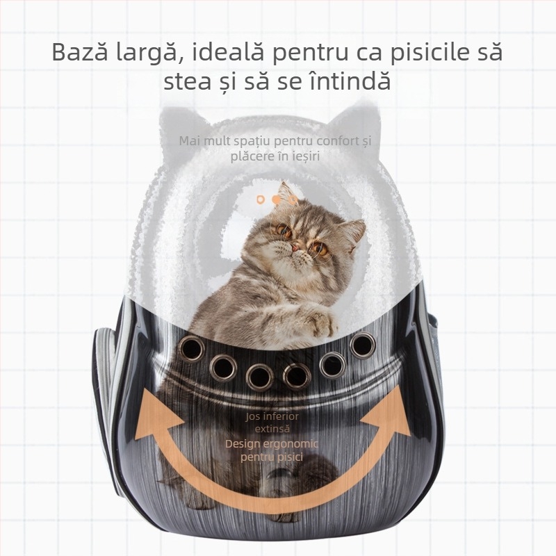 Rucsac pentru animale de companie pentru ieșiri — nylon, capacitate 55L, rigiditate medie, Suijie bag