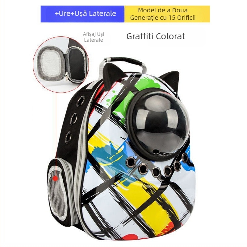 Rucsac pentru animale de companie pentru ieșiri — nylon, capacitate 55L, rigiditate medie, Suijie bag