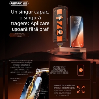 Remax protector de ecran din sticlă temperată, tip frontal, Es-01/Es-02, HD, pentru iPhone