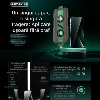 Remax protector de ecran din sticlă temperată, tip frontal, Es-01/Es-02, HD, pentru iPhone