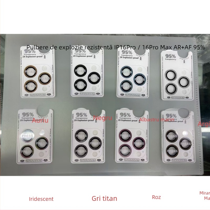 Protecție de lentilă din sticlă temperată pentru iPhone 11–14 Pro/Max (HD, rezistent la explozie, rezistent la praf, anti-amprentă, anti-cădere)