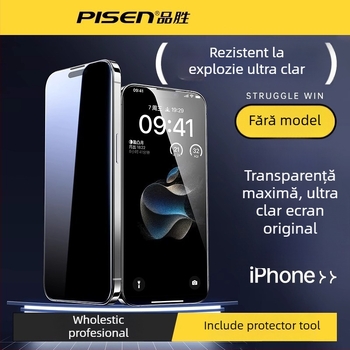 Pisen folie de protecție a ecranului din sticlă temperată HD pentru iPhone 13/13 Pro/Max și iPhone 14/14 Pro/Max