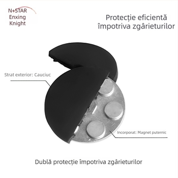 Bază magnetică puternică pentru suport LED spot; acoperire din cauciuc, magneți NdFeB, părți din fier; brand Star Knight, model NPHA-, compatibil universal