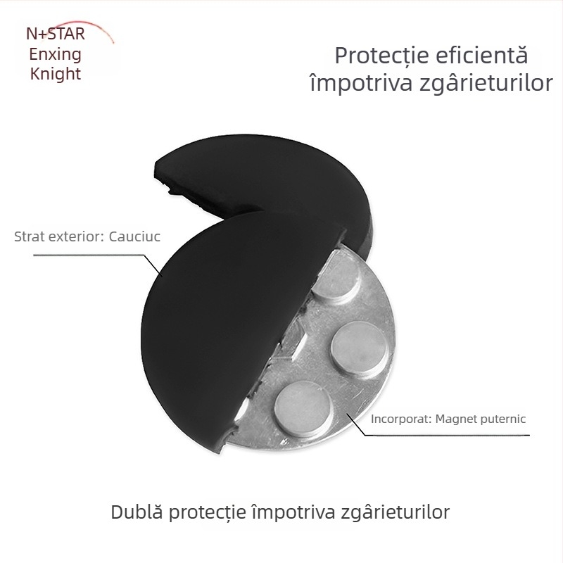 Bază magnetică puternică pentru suport LED spot; acoperire din cauciuc, magneți NdFeB, părți din fier; brand Star Knight, model NPHA-, compatibil universal