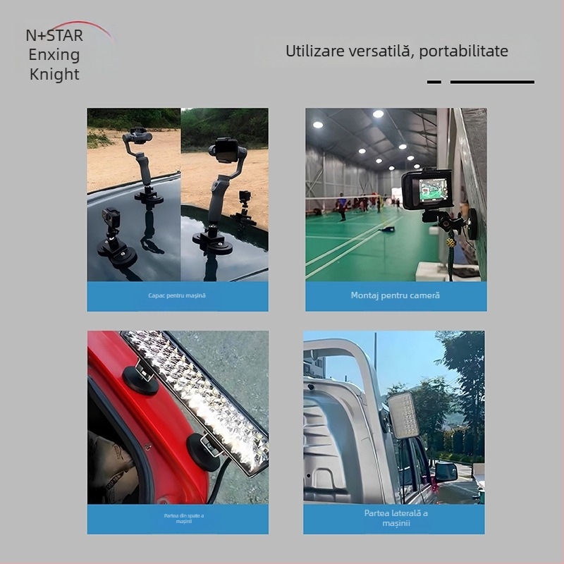 Bază magnetică puternică pentru suport LED spot; acoperire din cauciuc, magneți NdFeB, părți din fier; brand Star Knight, model NPHA-, compatibil universal