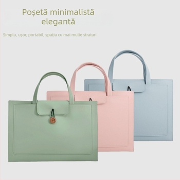 Geantă pentru laptop cu stil urban simplu, căptușeală din poliester, lansare primăvara 2025, compatibilă cu Lenovo, Xiaomi, Huawei MateBook 14, Apple MacBook și Xiaoxin