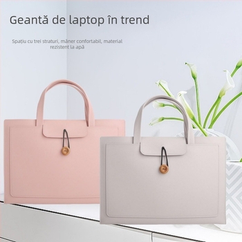 Geantă pentru laptop cu stil urban simplu, căptușeală din poliester, lansare primăvara 2025, compatibilă cu Lenovo, Xiaomi, Huawei MateBook 14, Apple MacBook și Xiaoxin